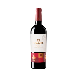 LOS 12 LINAJES  Vino tinto crianza con denominación de origen Ribera del Duero LOS 12 LINAJES botella de 75 cl.