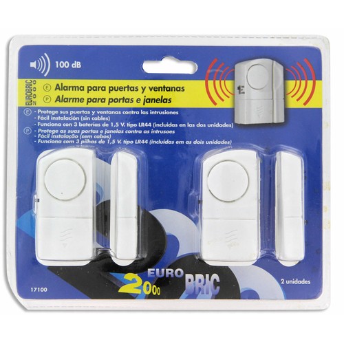 Kit de 2 alarmas para puerta y ventana EUROBRIC 2000.