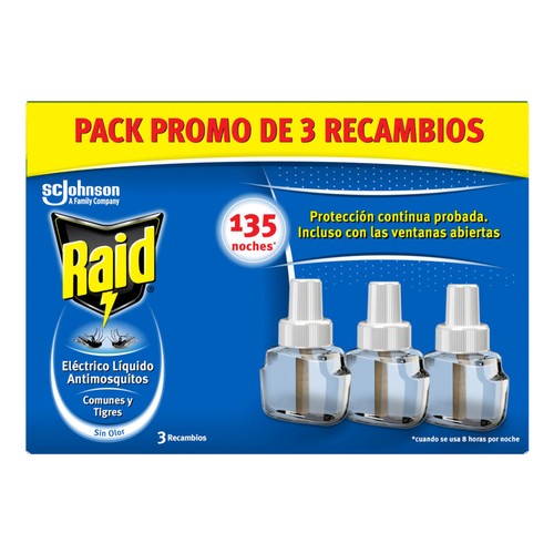 Recambio eléctrico RAID 135 noches 3 uds.