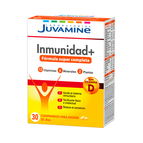 JUVAMINE Complemento alimenticio, Inmunidad más fórmula super completa, con vitamina D 30 uds