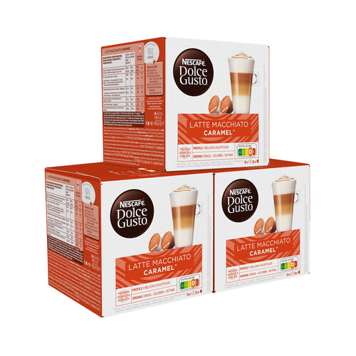 DOLCE GUSTO Café en cápsulas Latte Macchiato -Caramel-  16 uds. 