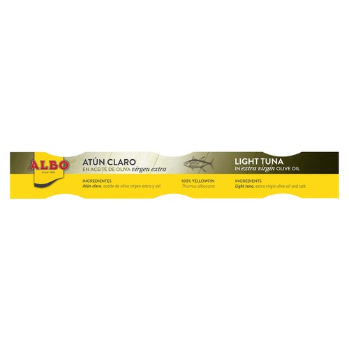 ALBO Atún claro en aceite de oliva virgen extra pack 3 uds. 67 g.