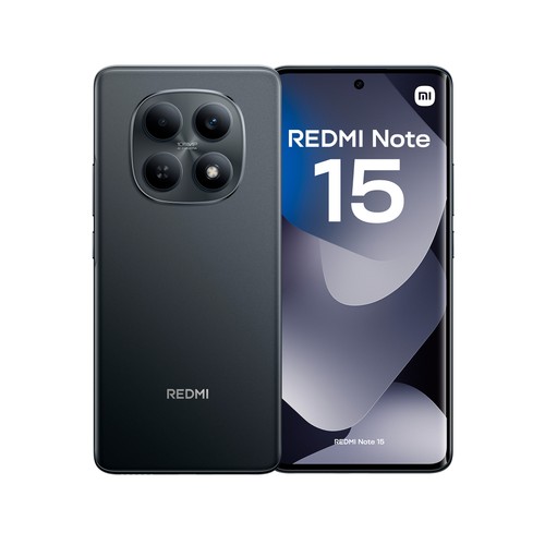 Smartphone XIAOMI Redmi Note 15 4G, 128GB, 6GB RAM, color negro, pantalla 17,19cm (6,77")..