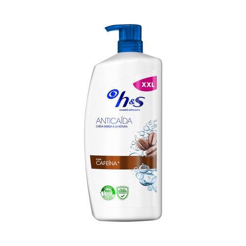 H&S Champú anticaspa y anticaída, con cafeína H&S 1 l.
