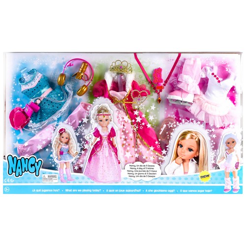 Un día de 3 deseos, pack con 3 vestidos de ensueño y accesorios NANCY.