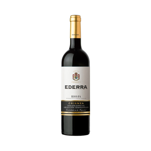 EDERRA  Vino tinto crianza con D.O. Ca. Rioja botella de 75 cl.