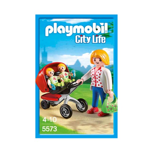 PLAYMOBIL.  Mamá con carrito de gemelos