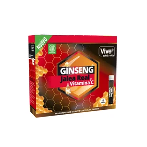 VIVE+ SALUD Y VIDA Ginseng, jalea real y vitamina C VIVE + SALUD Y VIDA 12 uds. x 10 ml.
