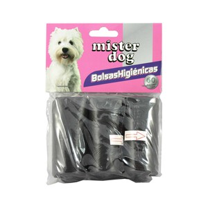MISTER DOG Bolsa de plástico recoge excrementos para perros MISTER DOG 3 rollos de 20 uds.