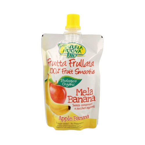 Bolsita de manzana y plátano de origen ecológicos y sin azucares añadidos NATURA NUOVA Bio 100 g.