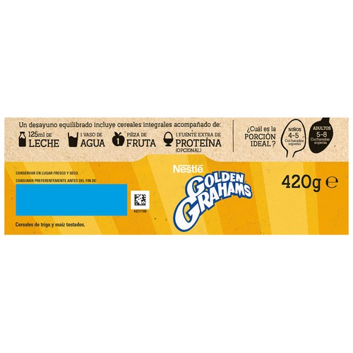 NESTLÉ Cereales de maíz y trigo tostados NESTLÉ GOLDEN GRAHAMS 420 gr,