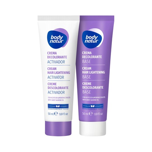 BODY NATUR Crema decolorante para rostro y cuerpo 2 x 50 ml.