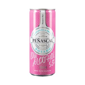 Vino rosado frizzante con bajo contenido en alcohol lata de 25 cl.
