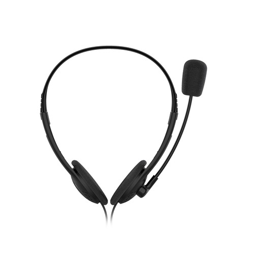 Auriculares diadema con cable QILIVE, color negro, con microfono