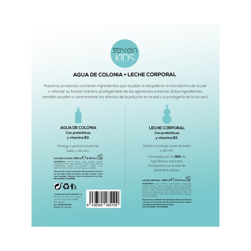 THE SEVEN KIDS COSMETICS Estuche con leche corporal (400 ml.) y agua de colonia (250 ml.) THE SEVEN KIDS COSMETICS.