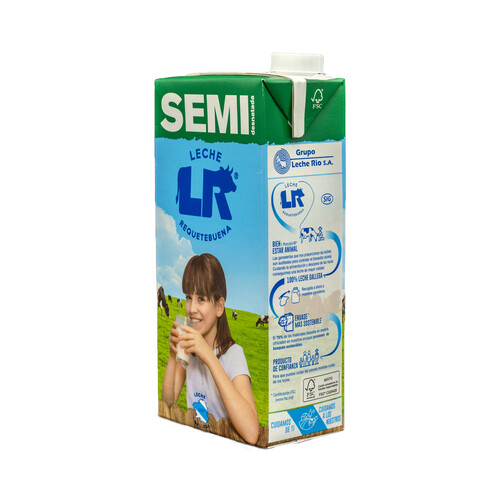 L.R. Leche de vaca semidesnatada L.R. 1 l.