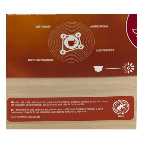 PRODUCTO ALCAMPO Café molido de tueste natural, Petit Déjeuner, en cápsulas Intensidad 6 P`RODUCTO ALCAMPO 16 uds. 112 g.
