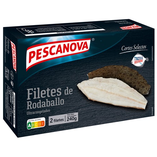 PESCANOVA Filetes de Rodaballo de Galicia, ultracongelados PESCANOVA Cortes selectos 240 g.
