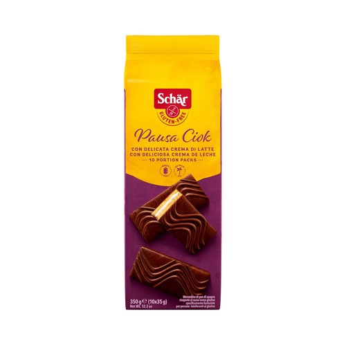 Bollitos con crema bañados en chocolate sin gluten SCHAR, 350 g.