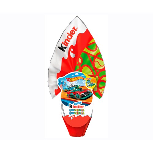 KINDER Sorpresa Huevo de Pascua de chocolate  Hot Wheels150 g.