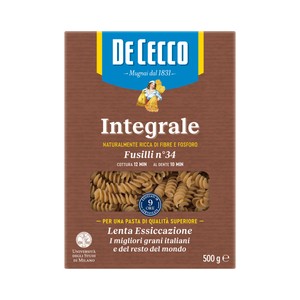 Imagen de DE CECCO Fusilli integral 500 g.
