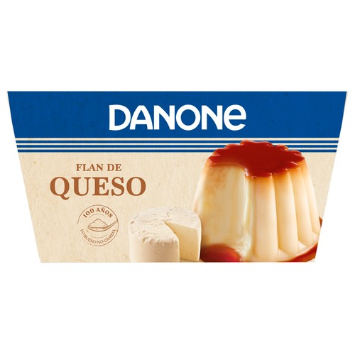 DANONE Flan de queso elaborado sin gluten DANONE 4 x 100 g.