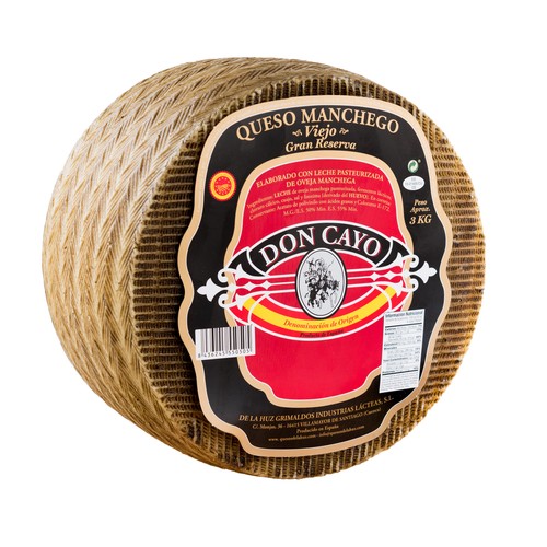 DON CAYO Queso de oveja viejo Gran Reserva Manchego con Denominación de Origen Protegida (DOP), cuña.