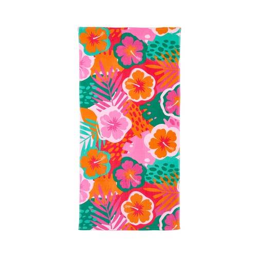 Toalla de playa 70x140cm 300grs 100% algodón, velour. ACTUEL