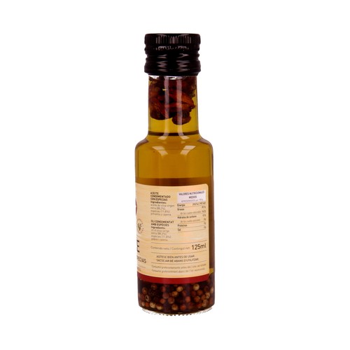 FERRER Aceite picante condimentado con especias botella de 166 ml.