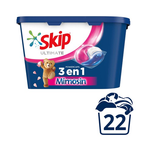 SKIP Mimosín Ultimate Detergente en cápsulas fragancia 22 lav.