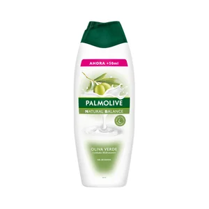 PALMOLIVE Natural balance Gel de baño o ducha con textura crema, leche y extracto de oliva verde 600 ml.