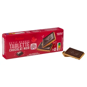 PRODUCTO ALCAMPO Galletas de mantequilla con tableta de chocolate negro 150 g.