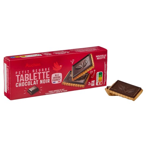PRODUCTO ALCAMPO Galletas de mantequilla con tableta de chocolate negro 150 g.