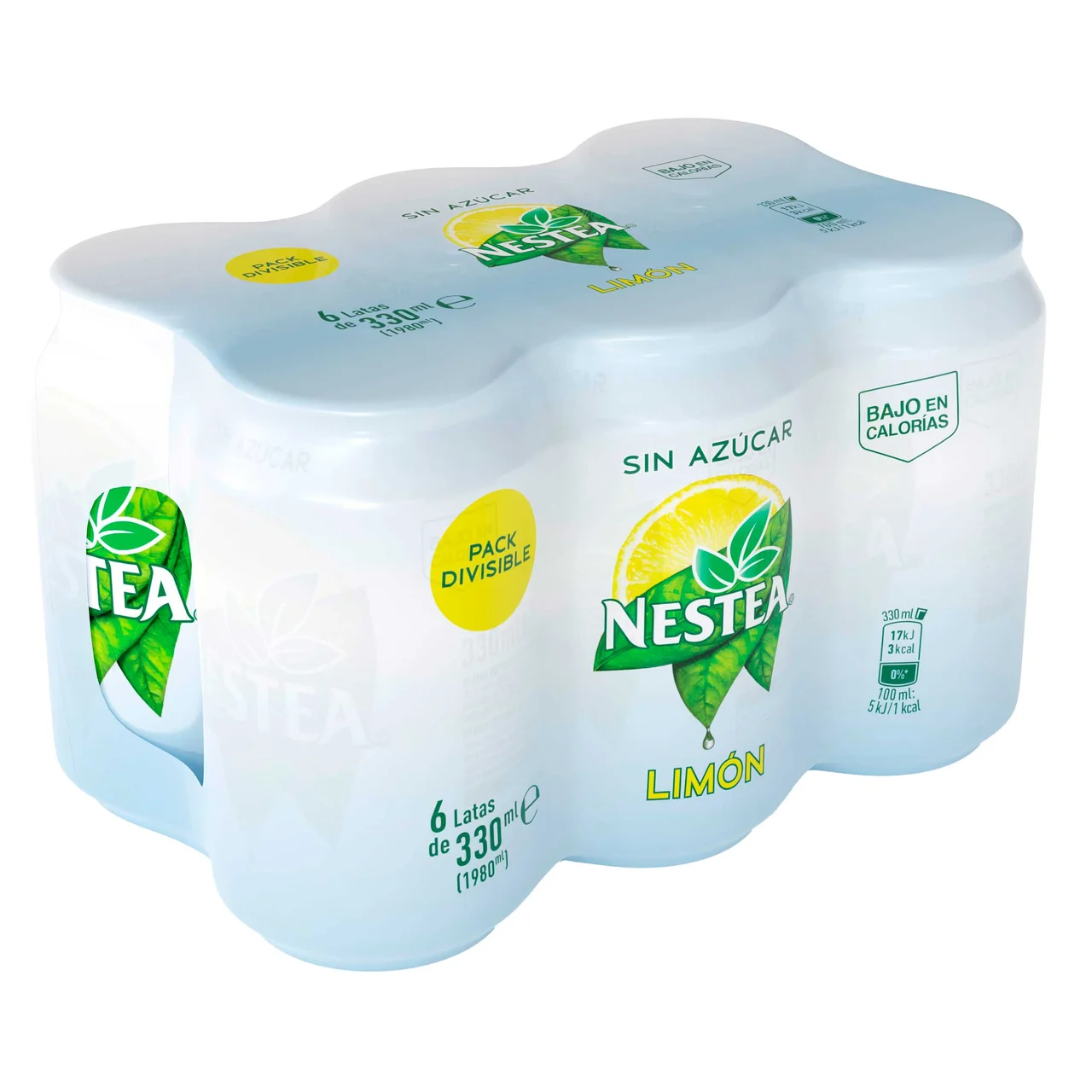 Nestea Bebida Té al Limón Sin Azúcar 6x330ml