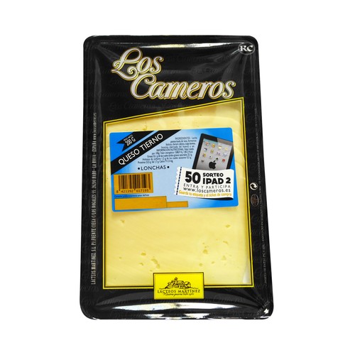 LOS CAMEROS Queso en lonchas edam LOS CAMEROS 200 g.