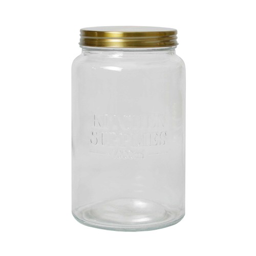 Bote de cristal con tapa metálica Summer, 1 litro, ACTUEL