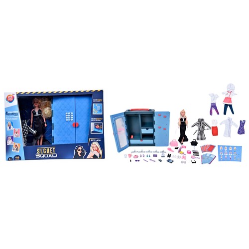 Muñeca Secret Squad Espia 4 identidades secretas con Armario Secreto y 4 Outfit, 48 piezas +5 Años ONE, TWO FUN