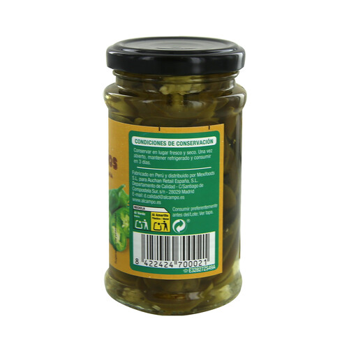 PRODUCTO ALCAMPO Jalapeños en rodaja PRODUCTO ALCAMPO 125 g.