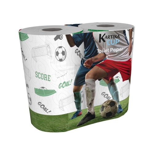 KARTIKA Papel higiénico world cup 3 capas 4 unidades  