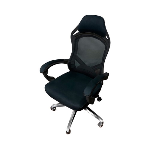 Silla de escritorio reclinable y con brazo ajustable, color negro, CAMILLO RIGAMONTI