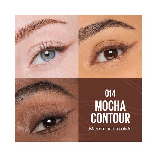 MAYBELLINE Sculpting stix tono 014 Mocha contour Delinieador (eyeliner) de doble punta y duración hasta 24 horas.
