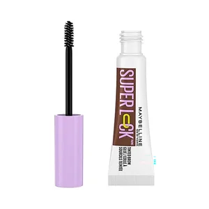 MAYBELLINE Superlock tono Deep brown Gel fijador de cejas, con acabado transparente y no pegajoso.