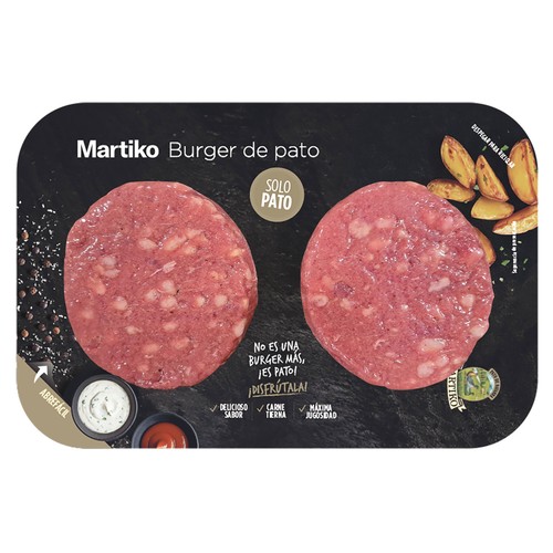 MARTIKO Buger meat de pato descongelada 2 x 125 g.
