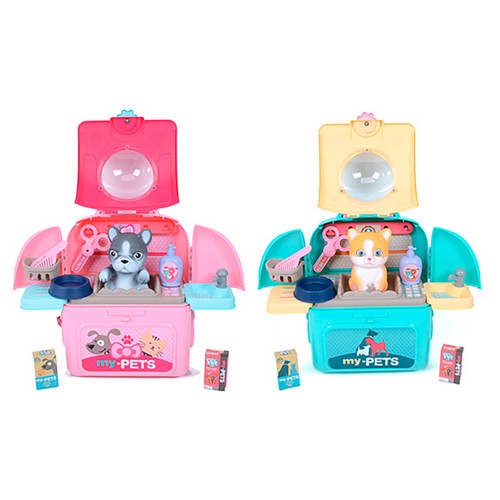 Mochila 2 en 1 transportin con mascota y accesorios de peluqueria canina para niños MY PETS.