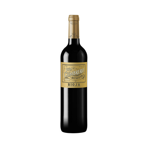 VIÑA CUMBRERO  Vinto tinto de reserva con D.O. Ca. Rioja botella de 75 cl.