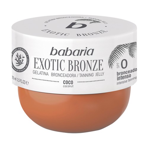 BABARIA Exotic bronze Gelatina bronceadora con extracto de coco y sin factor de protección solar 75 ml.