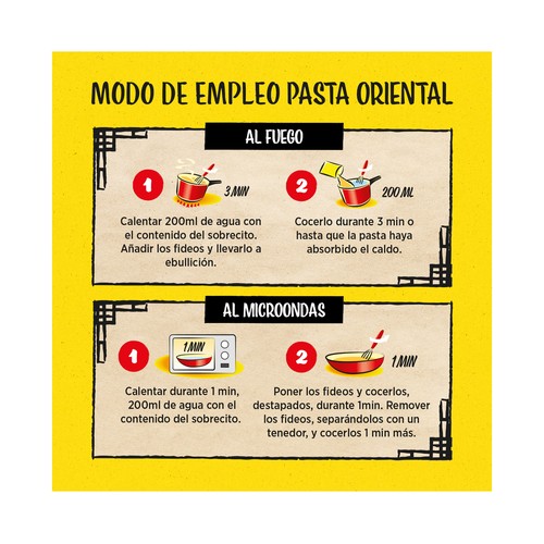 MAGGI Pasta oriental (fideos instantáneos) sabor curry sobre 72 g