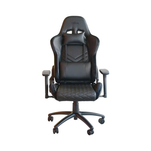 Silla Gaming QILIVE Q.3603 negro, altura regulable, reposabrazos ajustable, asiento basculante.