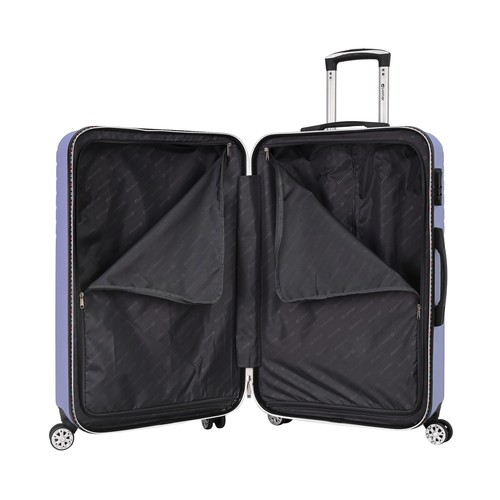 Maleta mediana rígida tipo trolley,Disco ABS, de 4 ruedas, 42X65X24cm, color lila , AIRPORT ALCAMPO.