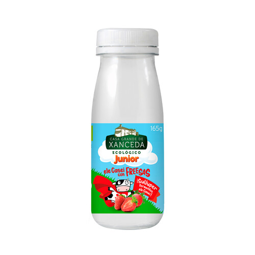 CASA GRANDE DE XANCEDA Leche fermentada ecológica con Lcasei y sabor a fresa 165 g.